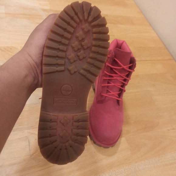 TIMBERLAND WOMEN'S PREMIUM 50TH WATERPROOF BOOT DARK PINK NUBUCK Size 5.5 - Picture 9 of 12